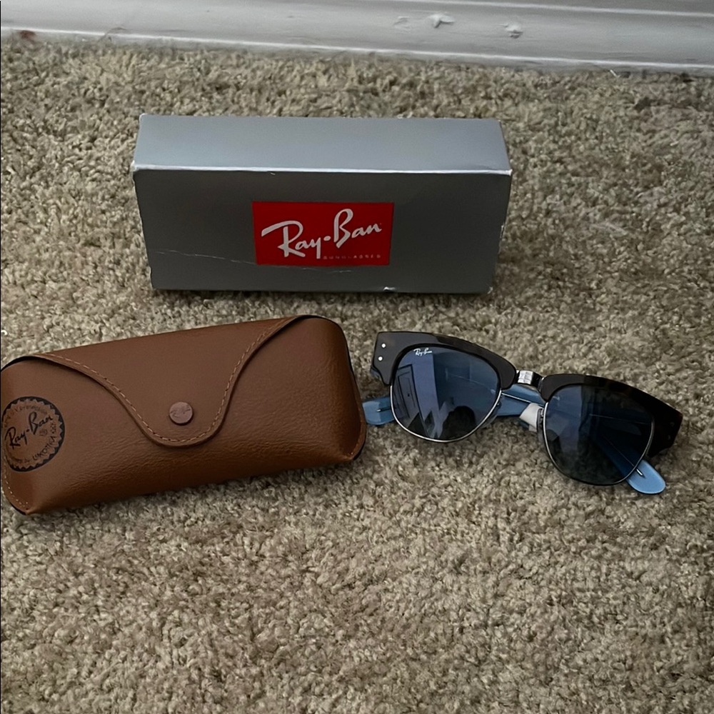 NWT AUTHENTIC RAY-BAN MEGA CLUBMASTER SUNGLASSES
